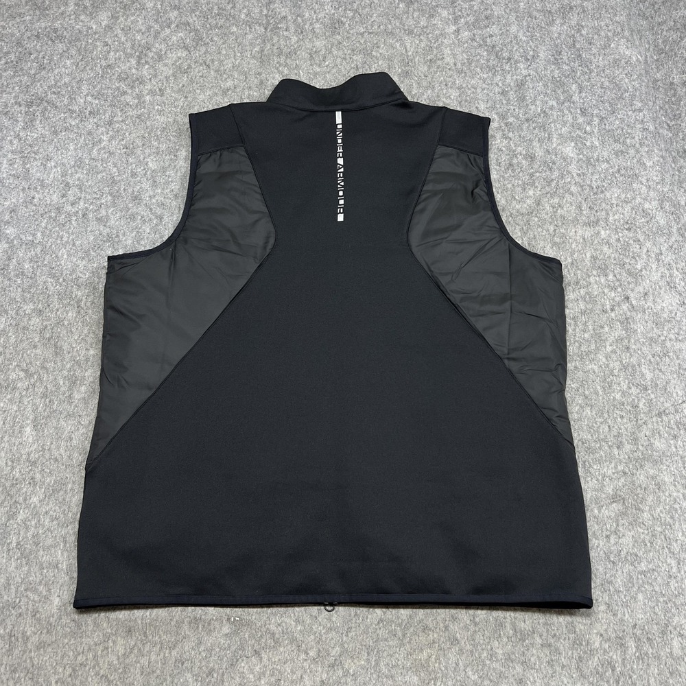 Under Armour Vest Mens 2XL Black ColdGear Storm 1 PrimaLoft Zip Softshell Puffer - Picture 2 of 16